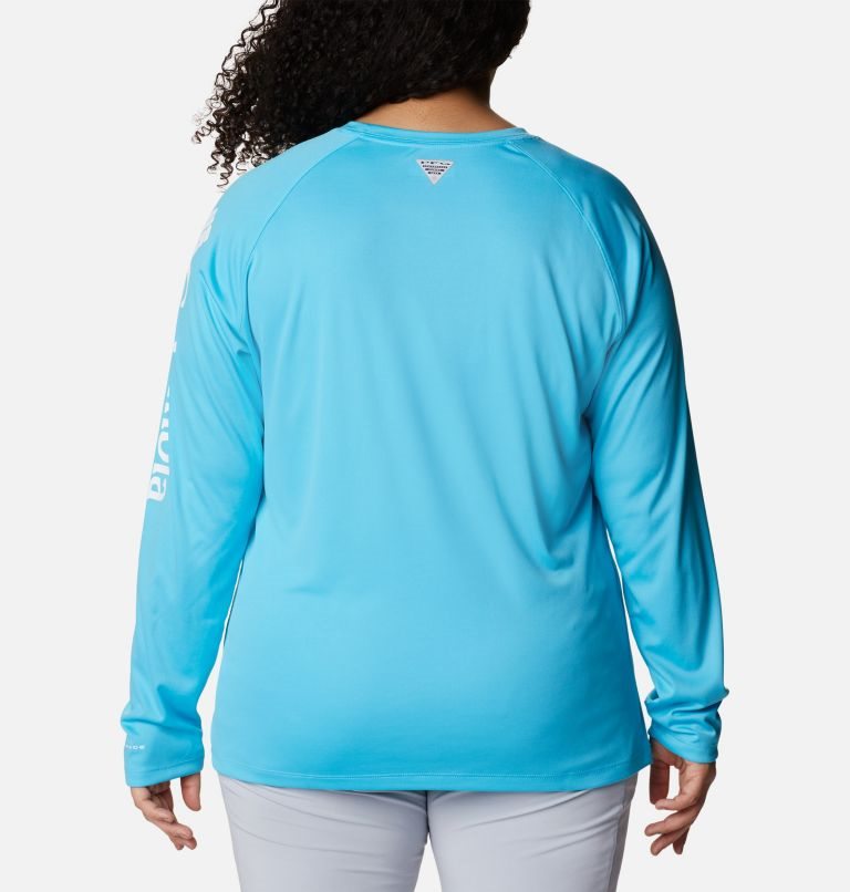 Women's Columbia PFG Tidal Tee II Long Sleeve Sweatshirts Turquoise | Plus Size CA-G4568